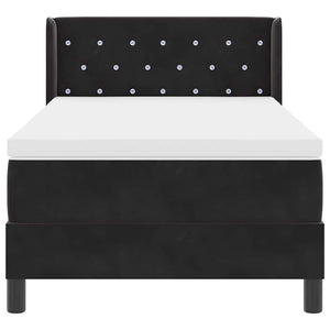 vidaXL Lit coffre avec tête de lit Noir 190 x 90 cm Velours
