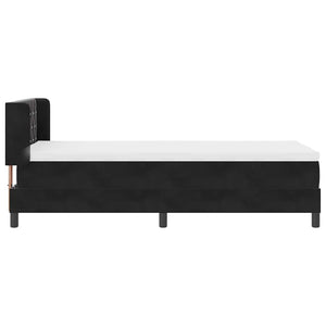 vidaXL Lit coffre avec tête de lit Noir 190 x 90 cm Velours