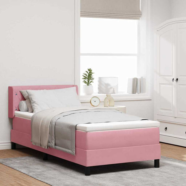 Boxspringbett Rosa 190x90 cm Samt