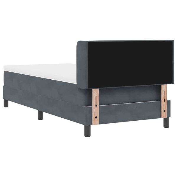 Boxspringbett Dunkelgrau 200x90 cm Samt