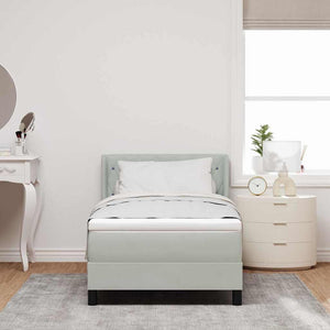 vidaXL Lit tapissier avec tête de lit gris clair 200 x 100 cm Velours
