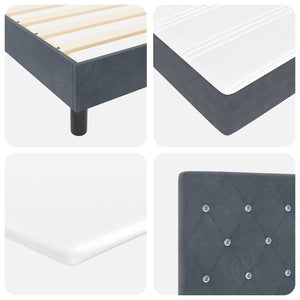 Boxspringbett Dunkelgrau 200x100 cm Samt