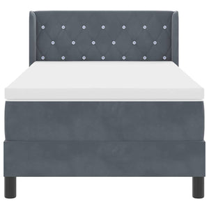 Boxspringbett Dunkelgrau 200x100 cm Samt