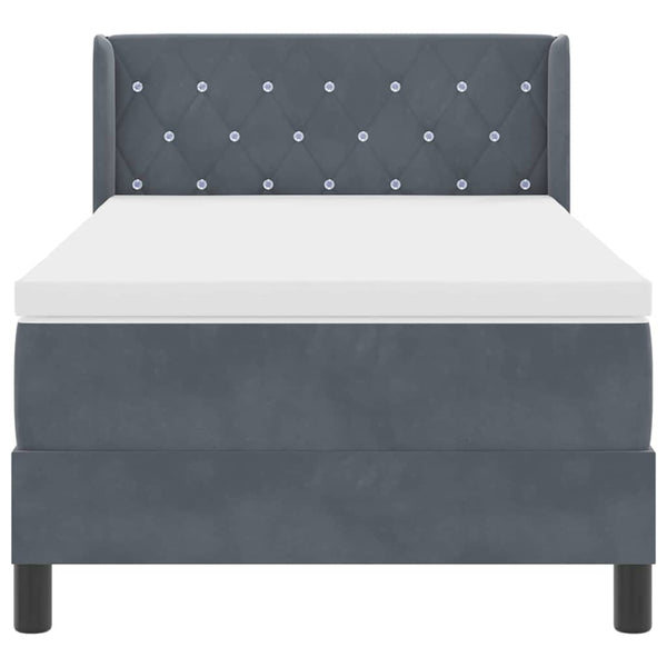 Boxspringbett Dunkelgrau 200x100 cm Samt
