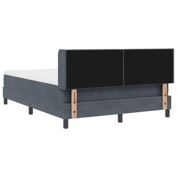 Boxspringbett Dunkelgrau Samt 140x190 cm