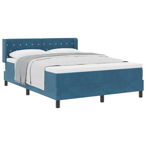 Boxspringbett Dunkelblau Samt 140x190 cm