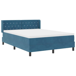 Boxspringbett Dunkelblau Samt 140x190 cm