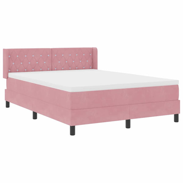 Boxspringbett Rosa 190x140 cm Samt