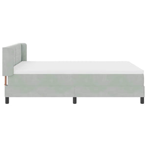 Boxspringbett Hellgrau Samt 200x140 cm