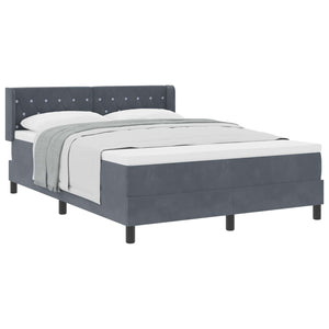Boxspringbett Dunkelgrau Samt 200x140 cm