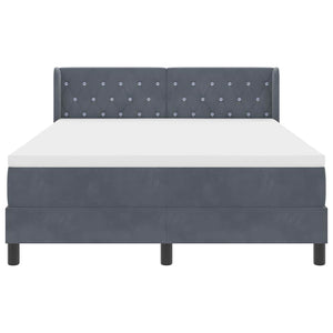 Boxspringbett Dunkelgrau Samt 200x140 cm