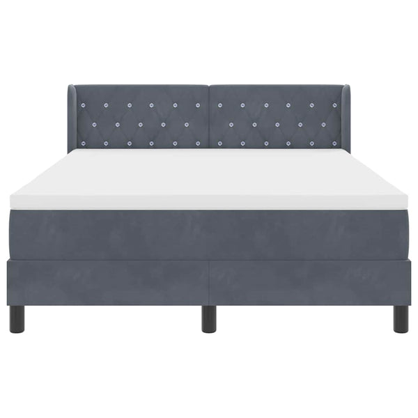 Boxspringbett Dunkelgrau Samt 200x140 cm