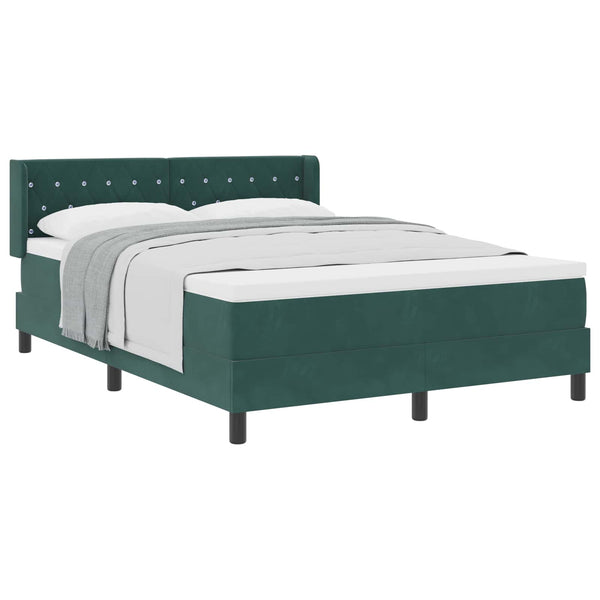 Boxspringbett Dunkelgrün 200x140 cm Samt