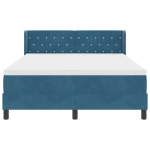 Boxspringbett Dunkelblau 200x140 cm Samt