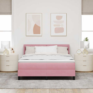 Boxspringbett Rosa Samt 200 x 140 cm