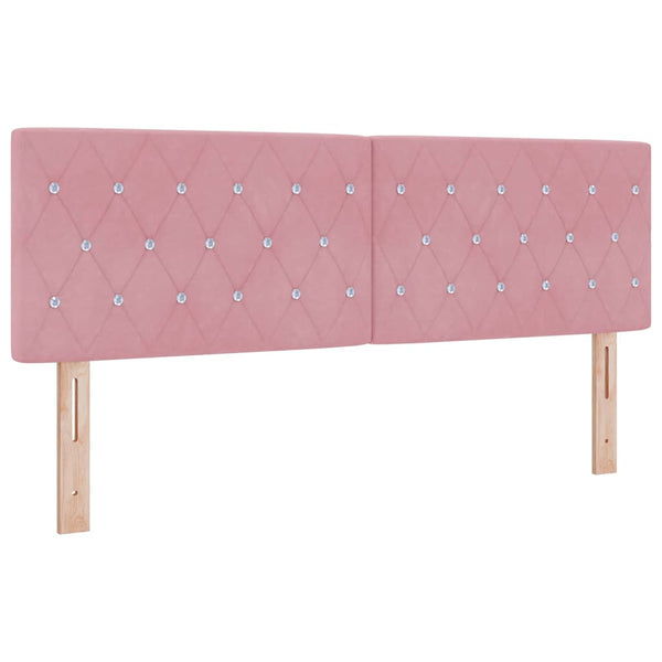 Boxspringbett Rosa Samt 200 x 140 cm