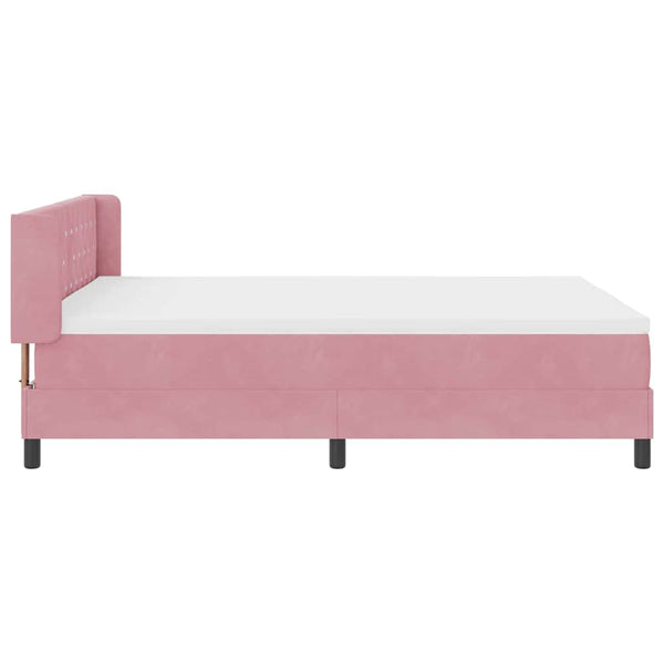 Boxspringbett Rosa Samt 200 x 140 cm