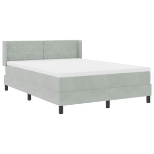Boxspringbett Hellgrau 200x160 cm Samt