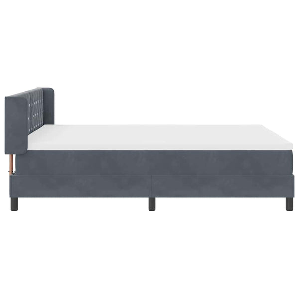 Boxspringbett Dunkelgrau 200x160 cm Samt