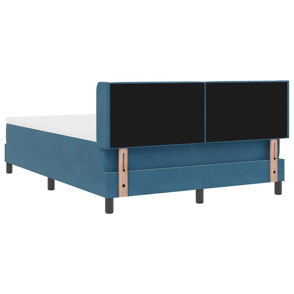 Boxspringbett Dunkelblau Samt 200x160 cm