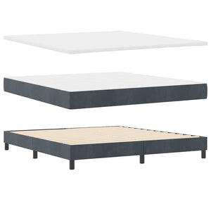 Boxspringbett Dunkelgrau Samt 200x180 cm