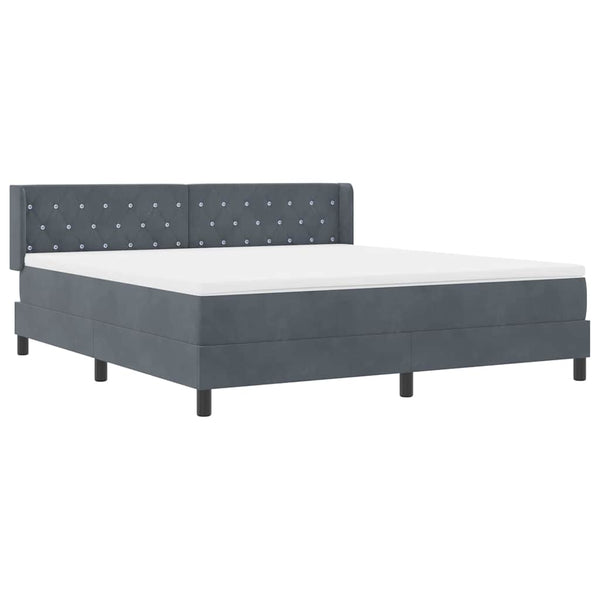 Boxspringbett Dunkelgrau Samt 200x180 cm