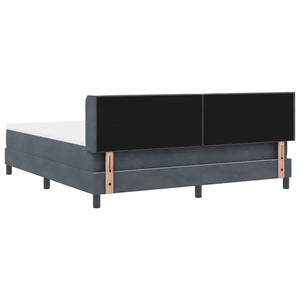 Boxspringbett Dunkelgrau Samt 200x180 cm