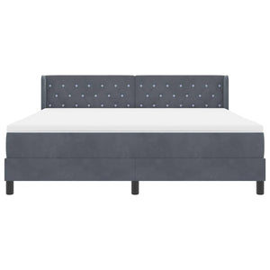 Boxspringbett Dunkelgrau Samt 200x180 cm