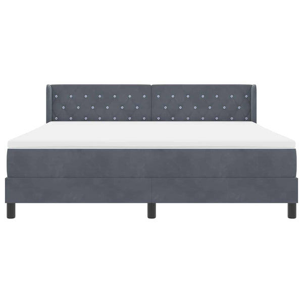 Boxspringbett Dunkelgrau Samt 200x180 cm