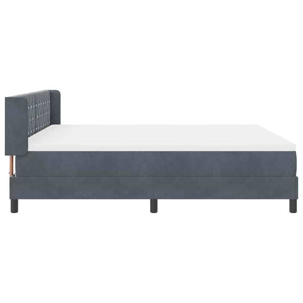 Boxspringbett Dunkelgrau Samt 200x180 cm
