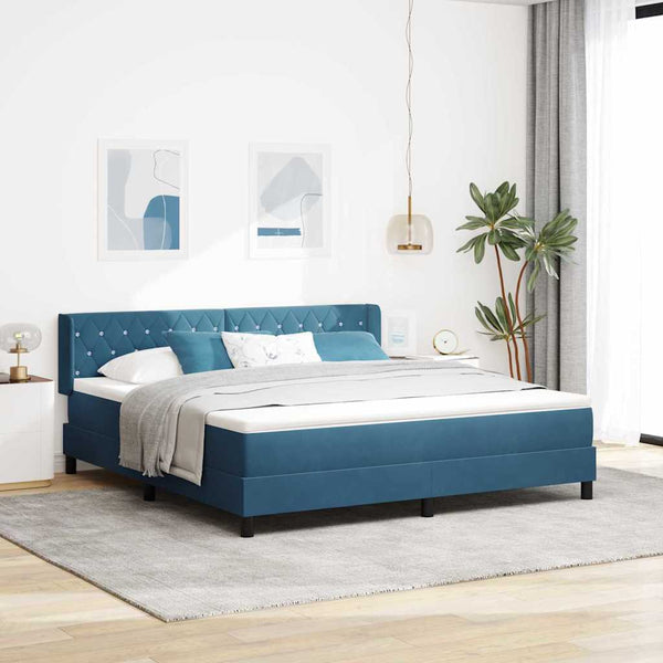 Boxspringbett Dunkelblau 200x180 cm Samt