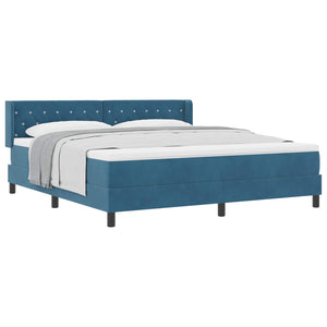 Boxspringbett Dunkelblau 200x180 cm Samt