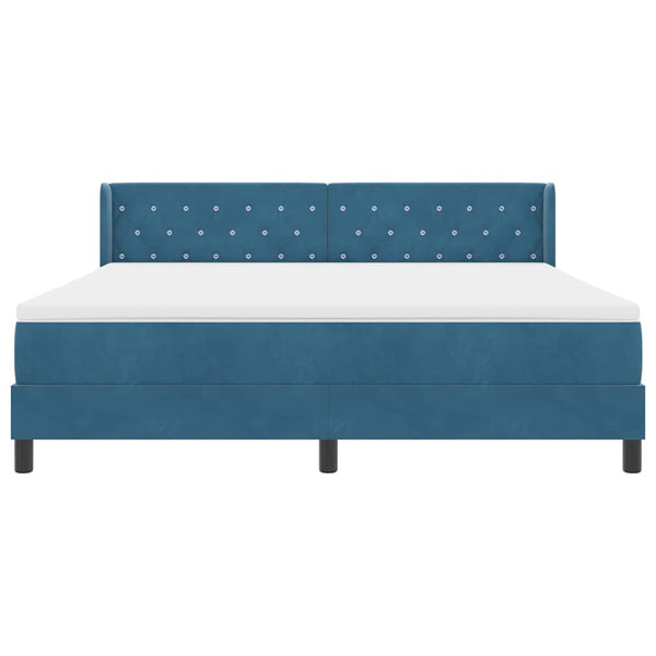 Boxspringbett Dunkelblau 200x180 cm Samt