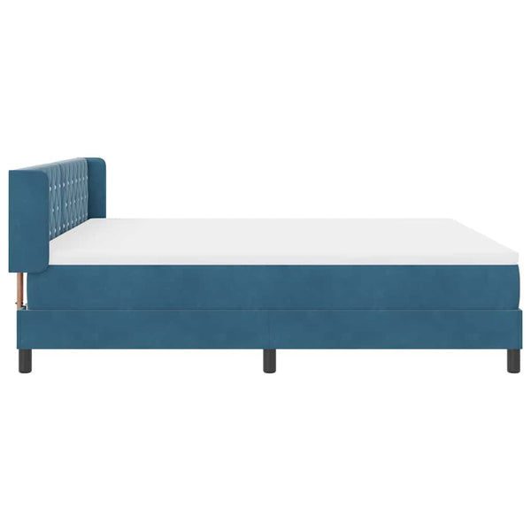 Boxspringbett Dunkelblau 200x180 cm Samt