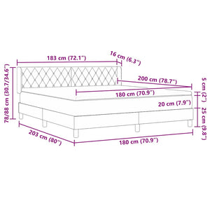 Boxspringbett Dunkelblau 200x180 cm Samt