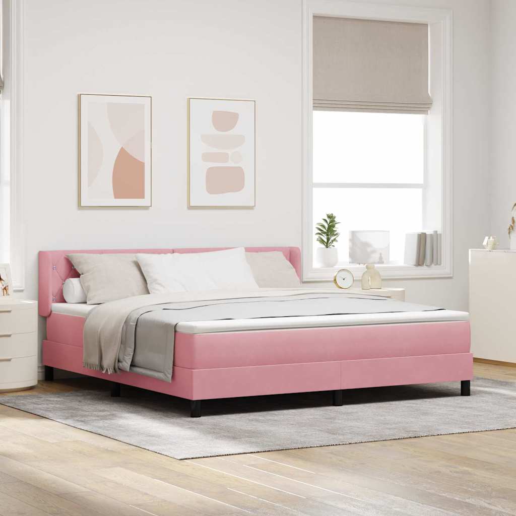 Boxspringbett Rosa 200x180 cm Samt