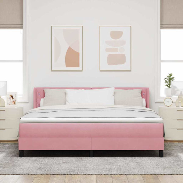 Boxspringbett Rosa 200x180 cm Samt