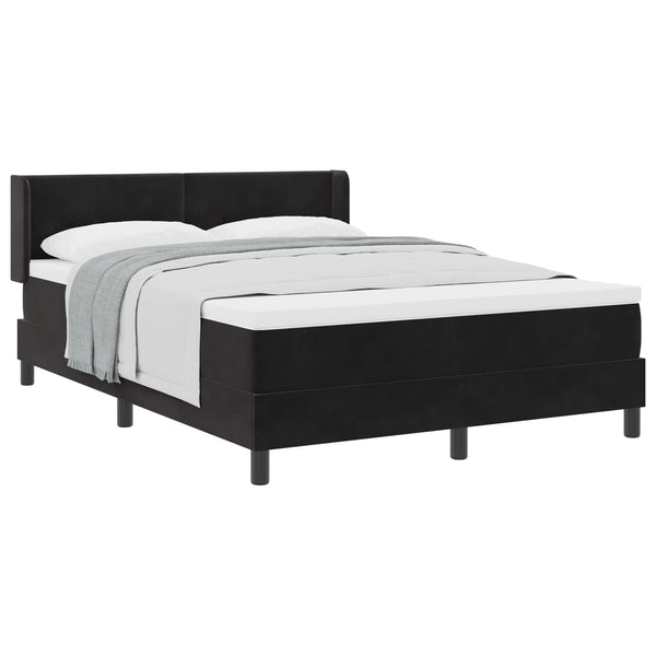Boxspringbett Schwarz Samt 200x160 cm
