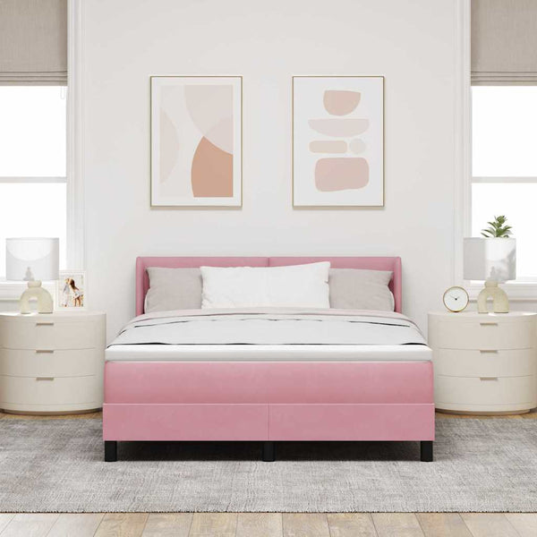 Boxspringbett Rosa 200 x 160 cm Samt