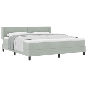 Boxspringbett Hellgrau Samt 200x180 cm