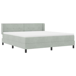 Boxspringbett Hellgrau Samt 200x180 cm