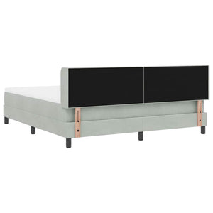 Boxspringbett Hellgrau Samt 200x180 cm
