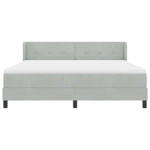 Boxspringbett Hellgrau Samt 200x180 cm