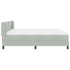 Boxspringbett Hellgrau Samt 200x180 cm