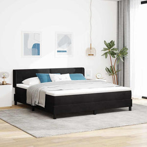 Boxspringbett Schwarz Samt 200x180 cm