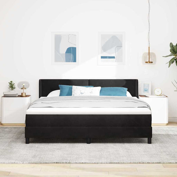 Boxspringbett Schwarz Samt 200x180 cm