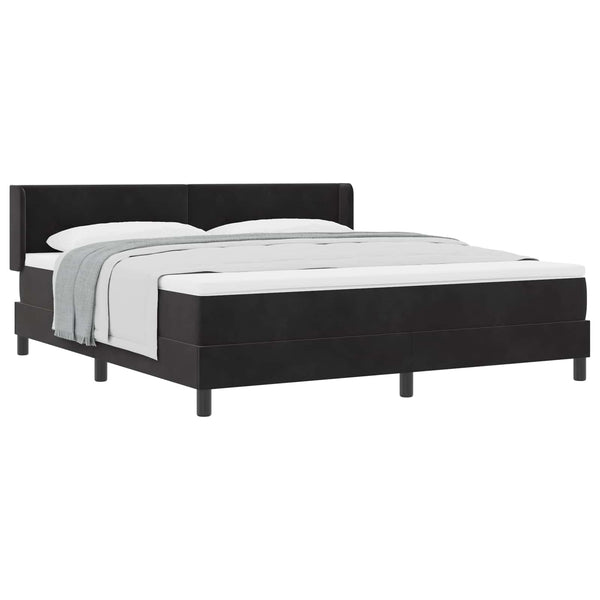 Boxspringbett Schwarz Samt 200x180 cm