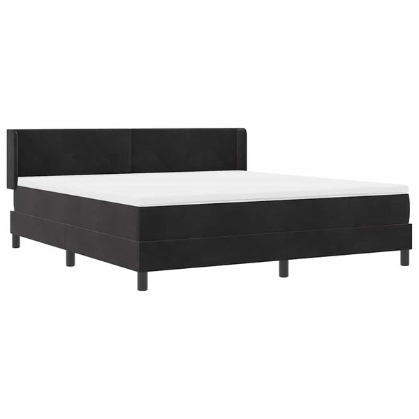 Boxspringbett Schwarz Samt 200x180 cm