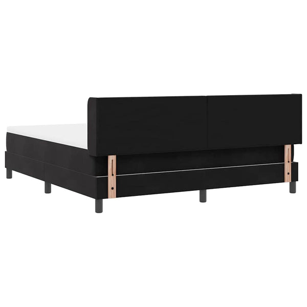Boxspringbett Schwarz Samt 200x180 cm