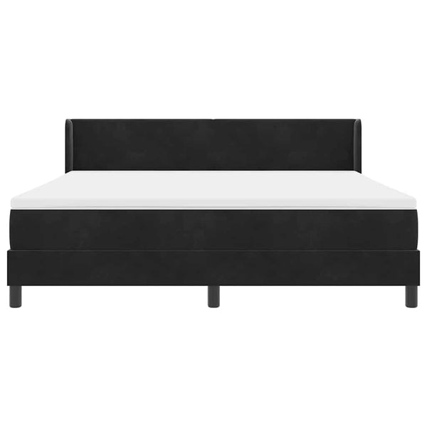 Boxspringbett Schwarz Samt 200x180 cm